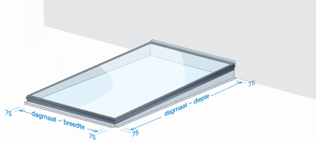 Vlakkelichtkoepel Daklicht DL75