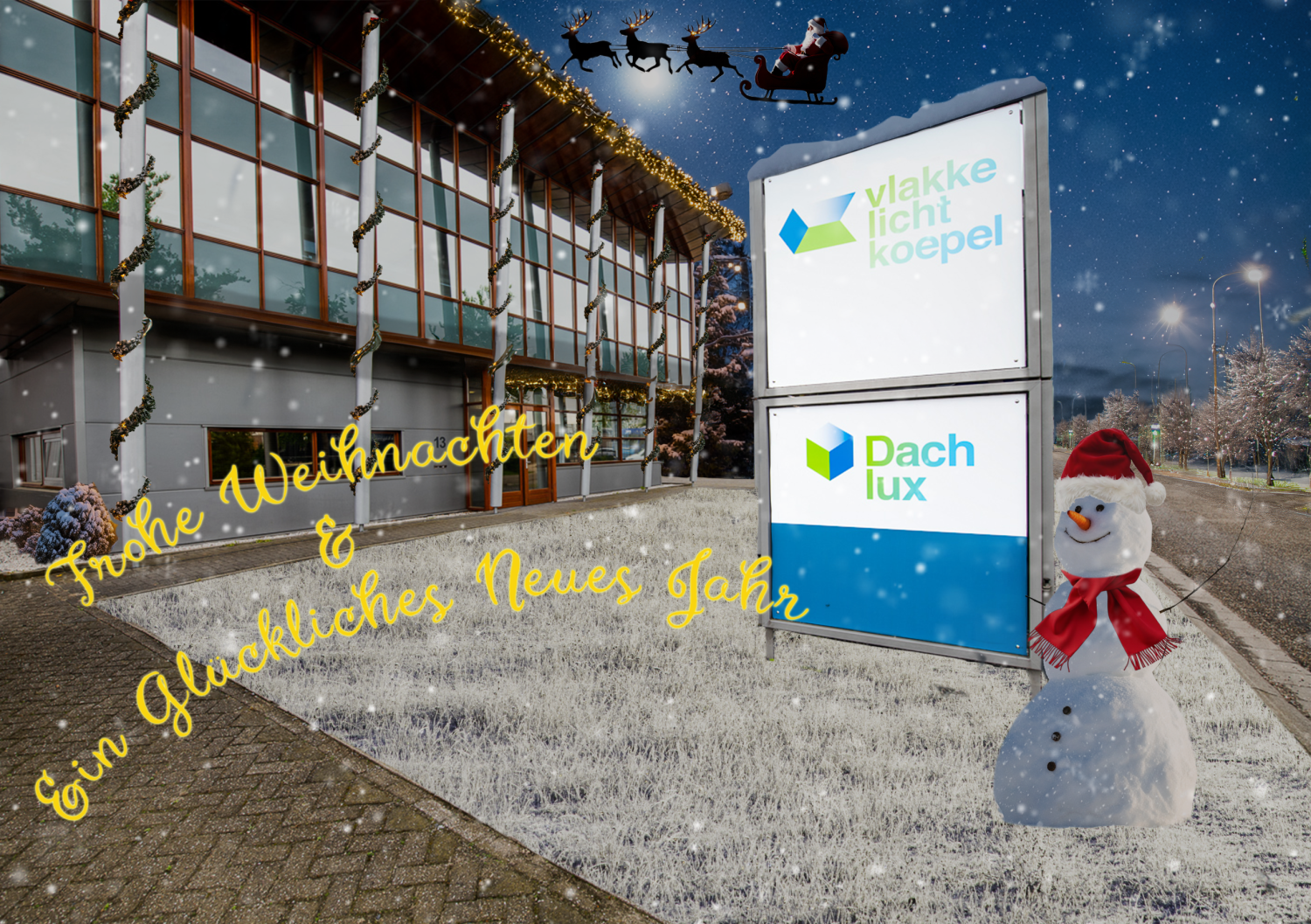 Fijne feestdagen van Vlakkelichtkoepel